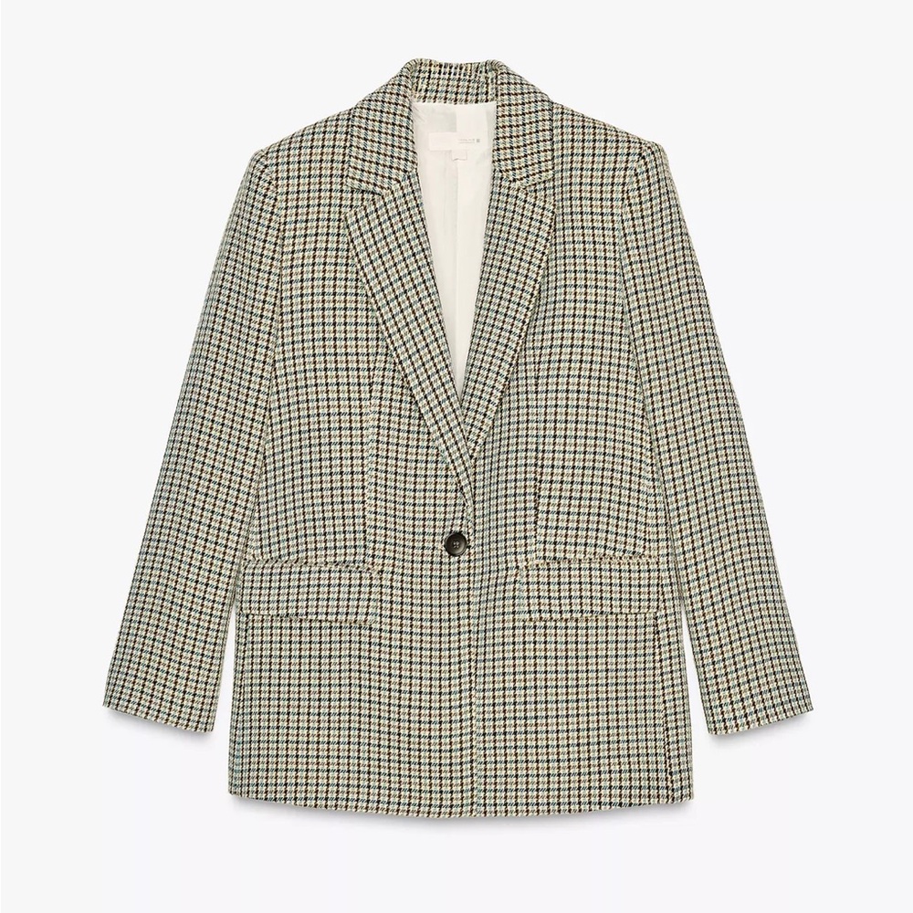 ZARA straight houndstooth blazer